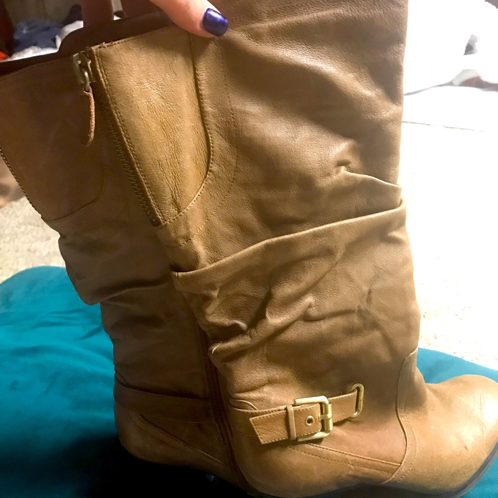 Lucky leather heeled mud boot sz 40 worn 1 x